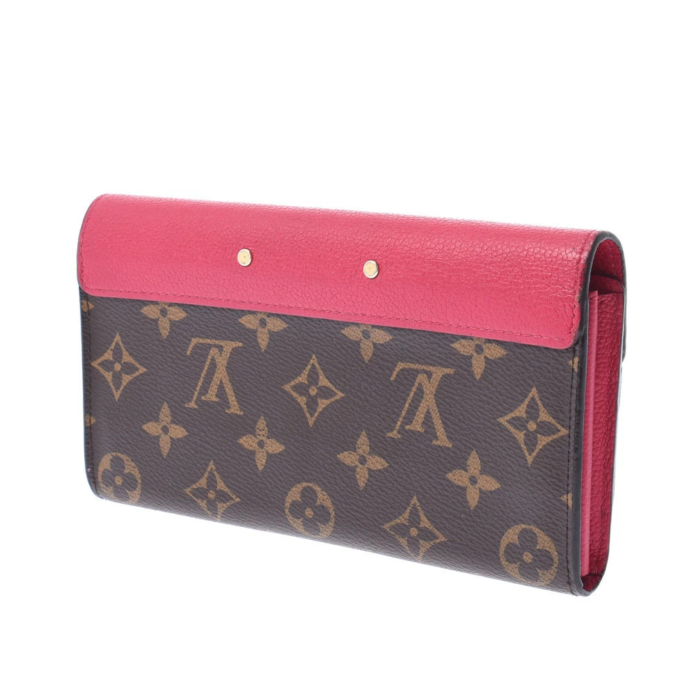 Louis Vuitton Canvas Wallet Portefeuille Pallas Aurore Monogram Long Brown